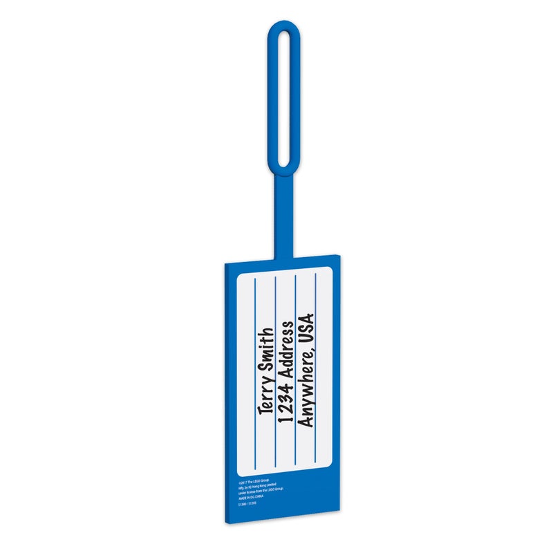 IQ Lego Bag Tag - 2x4 Blue (52001) - Image 5